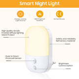 1 x RAW Customer Returns Night light socket, LED with twilight sensor 5 brightness adjustable 3 modes AUTO ON OFF , children for children s room, bedroom, kitchen, hallway, stairs, garage, 3000K warm white - RRP €10.19