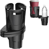 1 x RAW Customer Returns GDWD Car Cup Holder Expander Car Cup Holder Adapter Organizer Adjustable Base Extendable 2 in 1 Multifunctional Black Coffee Cup Holder Water Bottle Holder - RRP €18.04