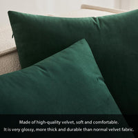 1 x RAW Customer Returns MIULEE Set of 2 velvet cushion covers, decorative cushions, sofa cushions, velvet cushions, decorative couch cushions, cover for sofa, living room, bedroom, 26 x 26 inches, 65 x 65 cm, dark green - RRP €20.39