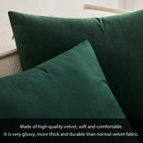 1 x RAW Customer Returns MIULEE Set of 2 Velvet Cushion Covers Throw Pillows Cushion Covers Sofa Cushions Velvet Cushions Decorative Couch Cushions Cover for Sofa Living Room Bedroom 26 x 26 Inch 65 x 65 cm Dark Green - RRP €21.99