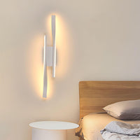 1 x RAW Customer Returns Reserve Indoor Wall Light, 16W 1800LM Modern Long LED Wall Lamp, White Wall Lamp for Bedroom, Living Room, Staircase, Corridor, 3000K Warm White - RRP €28.99