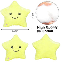 1 x RAW Customer Returns LED star pillow, star plush pillow, LED star-shaped pillow, glowing children s pillow, night light plush pillow, plush soft pillow for children, LED plush pillow, LED light pillow, LED pillow - RRP €16.88