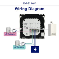 1 x RAW Customer Returns Beok WiFi Thermostat for Gas Boiler, LCD Programmable Room Thermostat, AC220V 3A, BOT-313WIFI, Blue Light - RRP €49.99