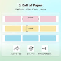 1 x RAW Customer Returns NELKO Original P21 Label Tape Replacement, Adapted Label Printing Paper, 12 x 40 mm, Standard Laminated Office Labeling Tape, Multipurpose Labeling Tape, P21, 180 Tapes Roll, 3 Rolls, - RRP €15.12