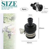 1 x RAW Customer Returns GZLCEU 4 pieces faucet adapter, universal hose connector for taps with 14-24 mm diameter and garden hose pipe connector - RRP €14.11