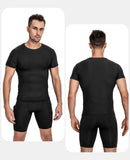 1 x RAW Customer Returns Niksa 3 Pack Compression Shirt Men, Running Shirt Men Short Sleeve with Underarm Mesh Short Sleeve Functional Shirt Breathable Sports Shirt Men for Running Workout Fitness Black, Gray, Navy, XL - RRP €30.24