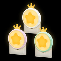 3 x Brand New Wetry night light children s socket with twilight sensor socket light LED automatic wall light for stairs hallway bedroom nursing light baby starter kit newborn gifts for birth crown  - RRP €38.97