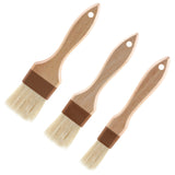 3 x Brand New Cooking fat brush, baking brush, natural bristles, baking brush, grill brush, food brush, silicone brush, baking for sauces, kitchen brush, small baking brush for oil, egg sauce, marinade, sauce cooking brush - RRP €61.2