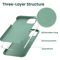 1 x Brand New ACRONIX Case Liquid Silicone, compatible with iPhone 11 6.1 inches Silicone Cell Phone Case, Ultra Thin Soft Microfiber Inner Lining Shockproof for iPhone 11 6.1 Silicone Case-Green - RRP €21.6