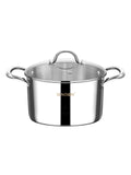 1 x Brand New VENTION cooking pot 22 cm, 3.5 litre cooking pot induction, soup pot with lid 3-layer stainless steel  - RRP €45.98