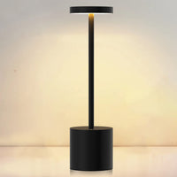 1 x RAW Customer Returns Wireless Table Lamp, Have 2 Lighting Modes Dimmable Reading Light, LED Creative Metal USB Charging Desk Lamp, for Restaurant Terrace Dorm Black  - RRP €37.77