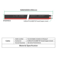 1 x RAW Customer Returns FIRMERST solar cable 2 6mm for photovoltaic systems red black 50 meters - RRP €161.34