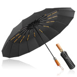 1 x RAW Customer Returns MidingChai Umbrella Stormproof Large, Automatic Pocket Umbrella with 12 Ribs, Umbrella Windproof XXL Large Umbrella for 2 People Women Men, 108 cm, Black - RRP €22.55