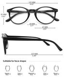 1 x RAW Customer Returns KOOSUFA Fashion Anti Blue Light Reading Glasses Spring Hinge Women Men Round Reading Aids Vision Aid Anti Fatigue Glasses 1.0 1.25 1.5 1.75 2.0 2.25 2.5 2.75 3.0 3.5 4.0 1x Matt Black, 3.5  - RRP €14.99