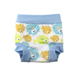 1 x RAW Customer Returns BabyPreg Baby Kid Swim Briefs Cover Diaper with High Waist Belly Protection Swim Shorts Green Light Blue, 3-5 Years  - RRP €26.99