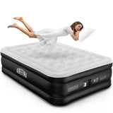 1 x RAW Customer Returns Airefina inflatable mattress, air mattress with integrated pump, air mattress self-inflates in 3 minutes, air bed for 2 people for camping guest bed, durable portable 190 x 137 x 46cm - RRP €79.99