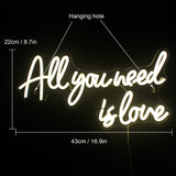 1 x RAW Customer Returns All You Need is Love neon sign, warm white neon light lettering for wall decoration, LED lettering wall for bedroom, wedding, room decoration, anniversary, Valentine s Day, party decoration - RRP €40.32