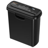 1 x RAW Customer Returns Bonsaii paper shredder attachment, 6 sheet strip cut shredder, security level P2, document paper shredder with telescopic arm, with 9 litre wastepaper basket S123-A  - RRP €25.7