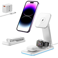 1 x RAW Customer Returns Aluminum Charging Station 3 in 1 for Apple, BOCLOUD Fast Wireless Charger Wireless Charging Station for Phone 15 14 13 12Pro Pro Max Plus, Apple iWatch 8 SE 7 6 5 4 3 2, AirPods3 2 Pro Pro2 - RRP €46.38