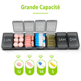 1 x RAW Customer Returns Opret 7 Day Pill Box - Pill Box Medicine Box Unique Design Easy Open Pill Case 2 Pack  - RRP €22.8