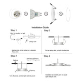 1 x RAW Customer Returns Yiahin recessed spotlight GU10 set, swiveling LED spot recessed frame round matt white, recessed light recessed frame optics, incl. GU10 socket for LED or halogen bulbs, 20 pieces - RRP €49.99