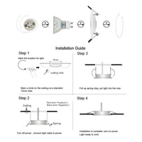 1 x RAW Customer Returns Yiahin recessed spotlight GU10 set, swiveling LED spot recessed frame round matt white, recessed light recessed frame optics, incl. GU10 socket for LED or halogen bulbs, 20 pieces - RRP €49.99