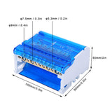 1 x RAW Customer Returns Terminal distribution box 411, 4 x 11 holes terminal block junction box, DIN rail 4 levels single phase terminal block connection housing with transparent cover - RRP €21.39