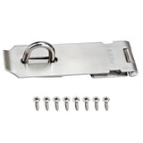 5 x Brand New Skyzone Stainless Steel Padlock Hasp, 4 Inch Hasp Heavy Duty Right Angle, Door Lock Hasp with Door Lock and Screws, Security Hasp for Windows Drawers Cabinets Gates - RRP €38.8