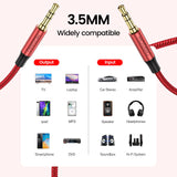 1 x RAW Customer Returns MOSWAG 3.5 mm Aux Cable Male to Male 10M Aux Cable 3.5 mm Aux Jack Audio Cable Braided Nylon Stereo Jack Cable for Phones, Headphones, Speakers, Tablets, PCs, Music Players and more - RRP €18.01