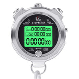 1 x RAW Customer Returns LAOPAO Stopwatch, 1 1000 Seconds Precision 100 Pieces Memory Data LCD Electronic Digital Chronograph Timer with Light Function Mute Function for Football Sports Referee Coach - RRP €32.99