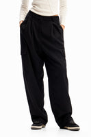 1 x Brand New Desigual Pant Mineral-Lacroix Casual Pants, Black, M Women - RRP €82.99