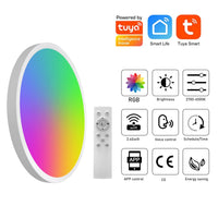 1 x RAW Customer Returns Heyseven LED ceiling light dimmable, Alexa ceiling lamp with remote control, 24W 2400LM RGB color changing LED panel, Wifi app controllable smart lamp for living room, bedroom, children s room - RRP €30.84