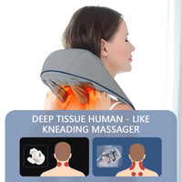 1 x RAW Customer Returns Neck massager, Shiatsu neck massager with heat, with 5D deep tissue massage, muscle pain relief for neck, back and shoulder - RRP €55.64