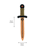 1 x RAW Customer Returns Liontouch WoodyLion Toy Sword, Gold Black Small Wooden-like dagger with gemstone made of flexible foam for boys Safe accessory for role play, dress-up knight costumes - RRP €10.81