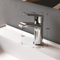 1 x RAW Customer Returns Krobec bathroom tap, new design, washbasin tap, single lever basin tap, mixer tap, single-lever sink tap - RRP €31.25