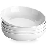 1 x RAW Customer Returns MALACASA, Regular Series, 4-piece pasta plate, soup plate, cream white porcelain salad plate, serving plate, deep plate for spaghetti, large soup bowl for pasta, soup, salad, fruit, 1680 ml - RRP €42.99