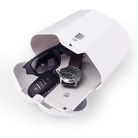 1 x RAW Customer Returns Portable Travel Padlock, Indoor Outdoor Safe, Protect Your Valuables Mini Safe White  - RRP €28.07