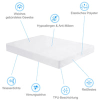 1 x RAW Customer Returns Mattress protector 90 x 180 cm waterproof with pillowcase 74x48cm, breathable mattress pad, anti-mite mattress cover, mattress protector incontinence pad hygienic mattress topper - RRP €20.99