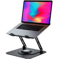 1 x RAW Customer Returns JOYEKY 360 Rotating Laptop Stand, Foldable Portable Laptop Stand Made of Aluminum, Height Adjustable and Ergonomic Computer Stand, Compatible with MacBook Dell HP Lenovo Other Notebook - RRP €37.3