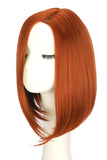 1 x RAW Customer Returns PORSMEER Orange Short Bob Wig Straight Straight Natural Synthetic Hair Fashion Wig with Middle Parting for Women Girls Daily or Halloween Cosplay Party Costume - RRP €22.08