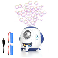 6 x Brand New Bubble Machine, Durable Automatic Bubble Blower, Space Rocket Shape, Built-in Light, Party Decoration Accessory, Birthday, Wedding, Christmas, Age 3  - RRP €182.46