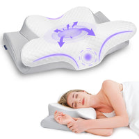 1 x RAW Customer Returns Teemour neck pillow memory foam pillow side sleeper pillow ergonomic pillow head cushion butterfly pillow neck support pillow for side back stomach sleepers - RRP €32.26