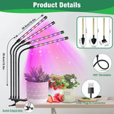 1 x RAW Customer Returns Plant lamp LED full spectrum, plant light indoor plants, growth lamp for plants, grow lamp with timer 3 9 12 hours, 3 light modes and 10 dimming levels, USB adapter - RRP €20.16