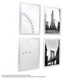 1 x RAW Customer Returns Nacnic - Pack 4 White MDF Wood and Acrylic Glass Frames Protection and Display of Photographs, Prints, Posters, Paintings and Decoration for Living Room, Bedroom or Office A3 29.7x42cm  - RRP €42.8