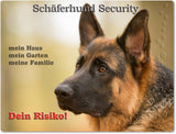 1 x RAW Customer Returns Merchandise for fans Merchandise for fans Warning sign aluminum 20 x 30 cm German Shepherd Security 03 - RRP €19.15