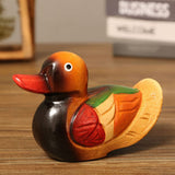 1 x Brand New LIFKOME Wooden Mandarin Duck Statue Mini Couple Duck Figurines Decor Carved Love Bird Sculpture Korean Traditional Lucky Ducks Wedding Gift - RRP €26.99