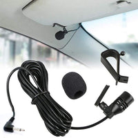 2 x RAW Customer Returns 3.5mm external microphone with 3m mounting cable Mic for car and vehicle head unit with Bluetooth enabled stereo, radio, GPS and DVD - RRP €17.98