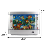 1 x RAW Customer Returns Milageto Aquarium Mood Lamp, LED Night Light Fish Aquarium Decorative Lamp Views Movable Room Decoration for Office Home Indoor Holiday 1 - RRP €31.25