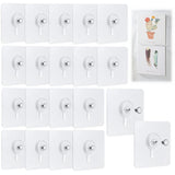 1 x RAW Customer Returns Pack of 20 self-adhesive picture hooks, transparent adhesive hooks, picture hooks without drilling, self-adhesive picture hangers for pictures, posters, photos, decorative paintings, maximum load 5 kg - RRP €8.05