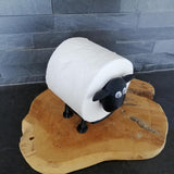 1 x RAW Customer Returns L-3D Sunny 1 pc. Toilet paper holder sheep black toilet paper decoration for bathroom WC guest bathroom toilet roll holder spare roll holder or as a funny gift - RRP €13.08